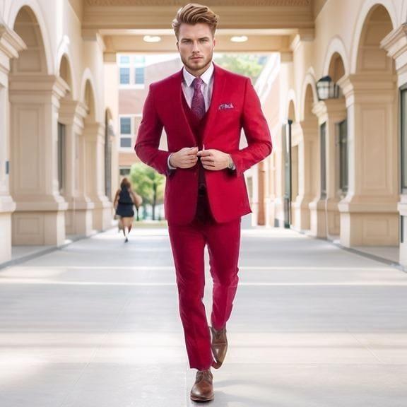 Red Hot Suit For the Fearless Trendsetter