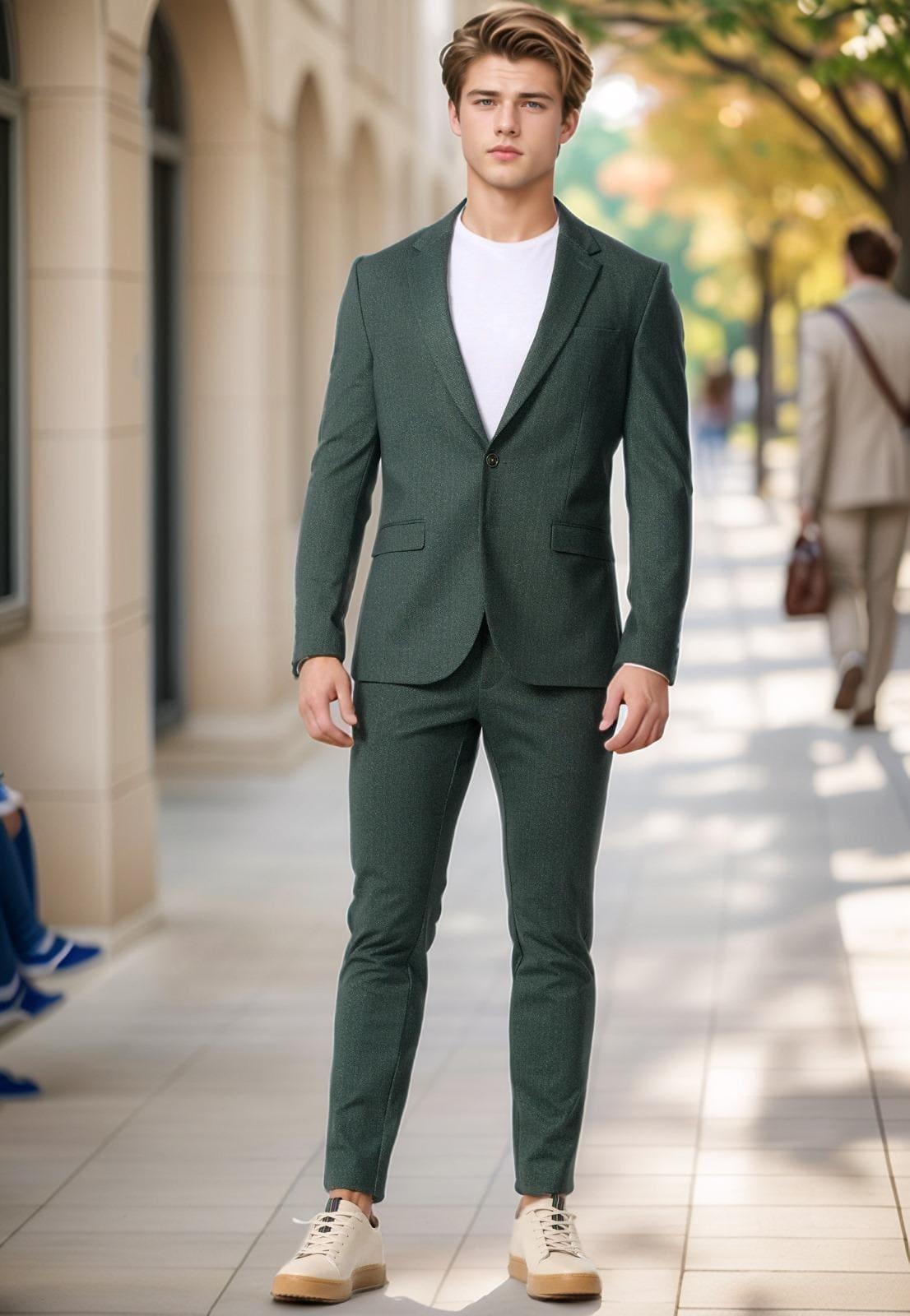 Verdant Vibe Formal Suit