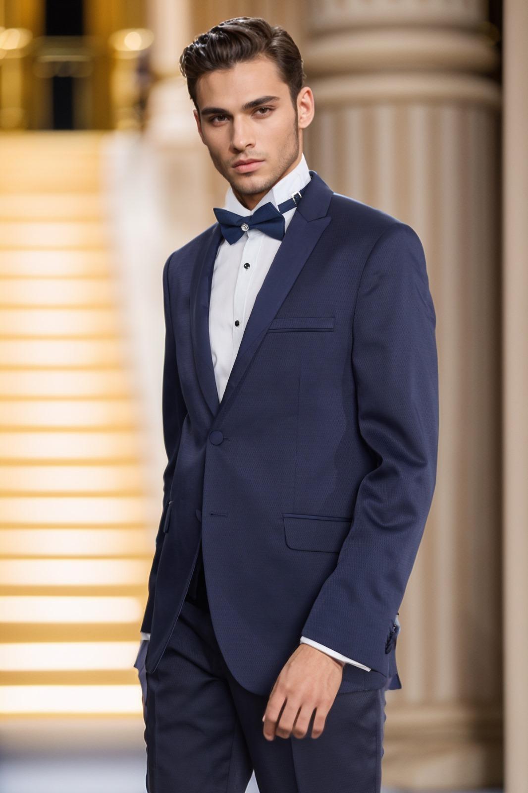 Slate Blue Suit A Blend of Tradition and Modernity