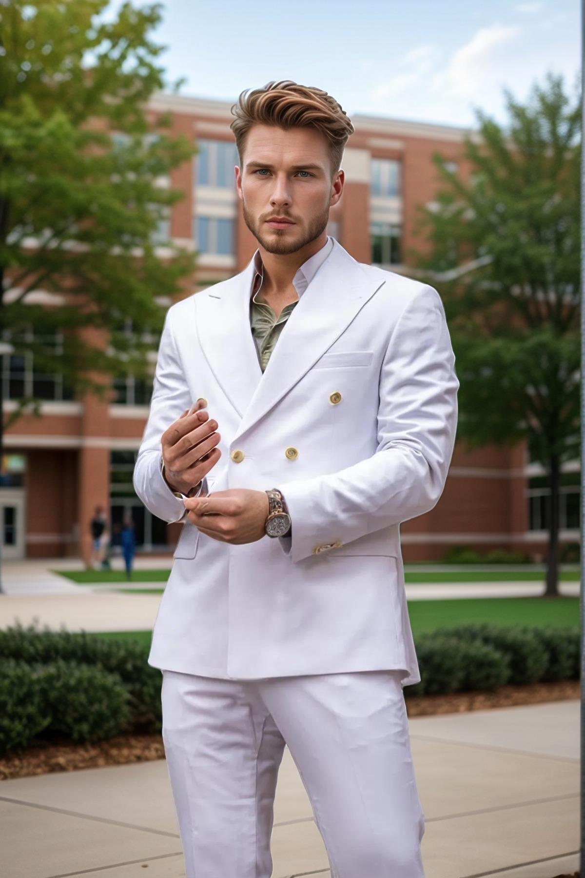 White Diamond Suit Embrace Unmatched Elegance